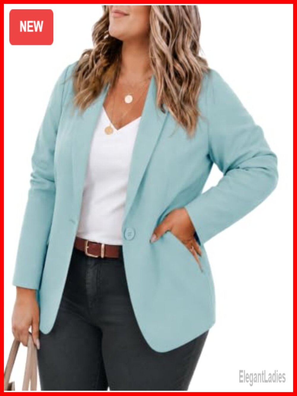 Plus Size Casual Blazer Lapel Long Sleeve Suit Jacket Business